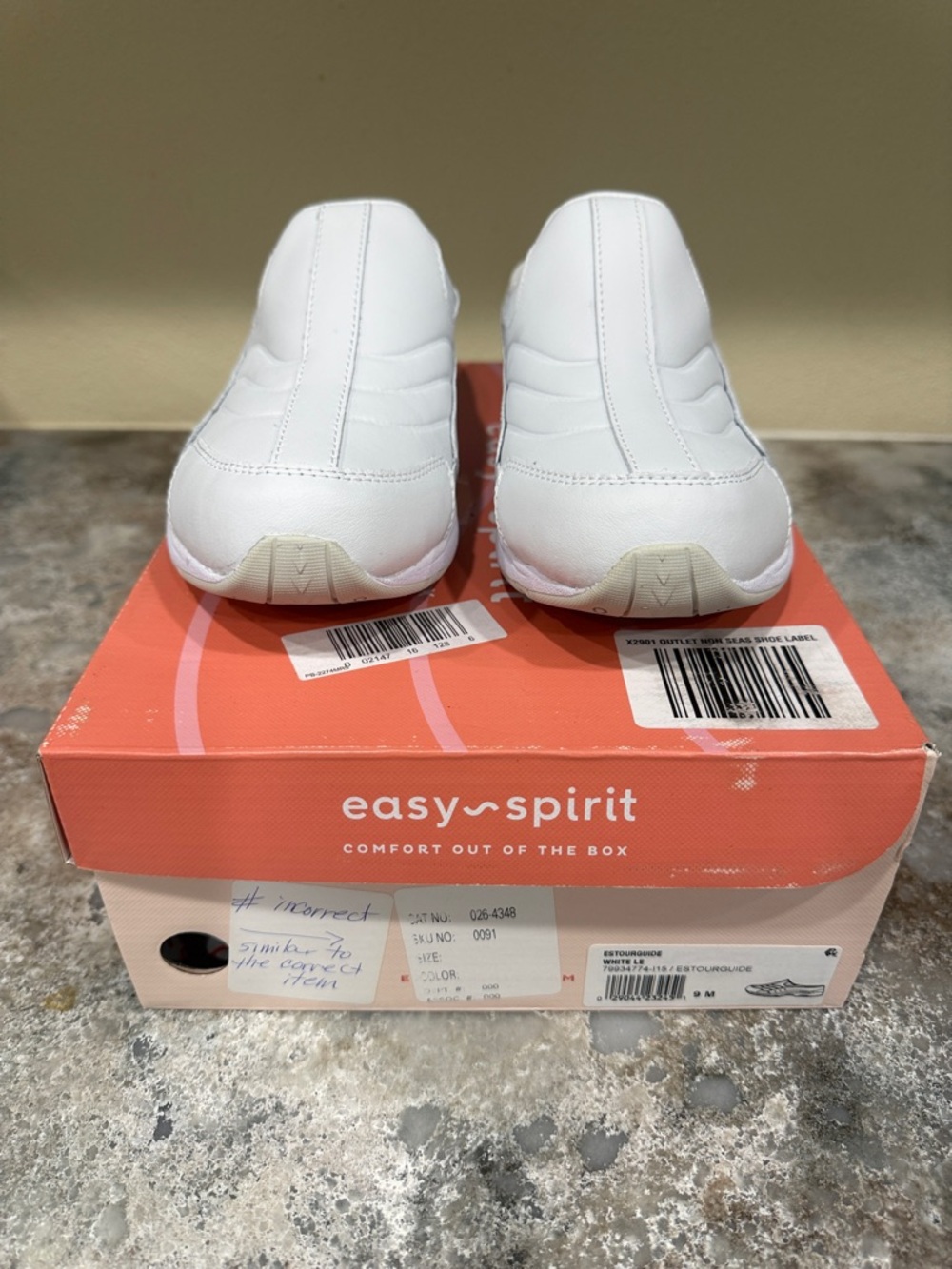 Easy Spirit White Slip-On Women's Athletic Sneakers